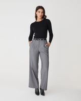 Tania Crew Neck Knit in black — full-length view