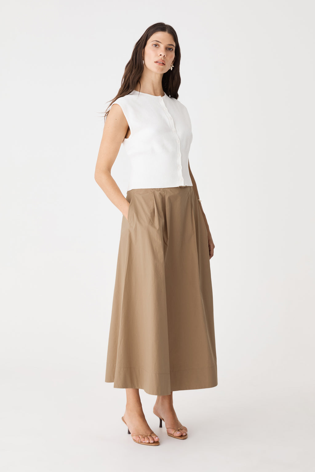 Willow Cotton Belted Skirt