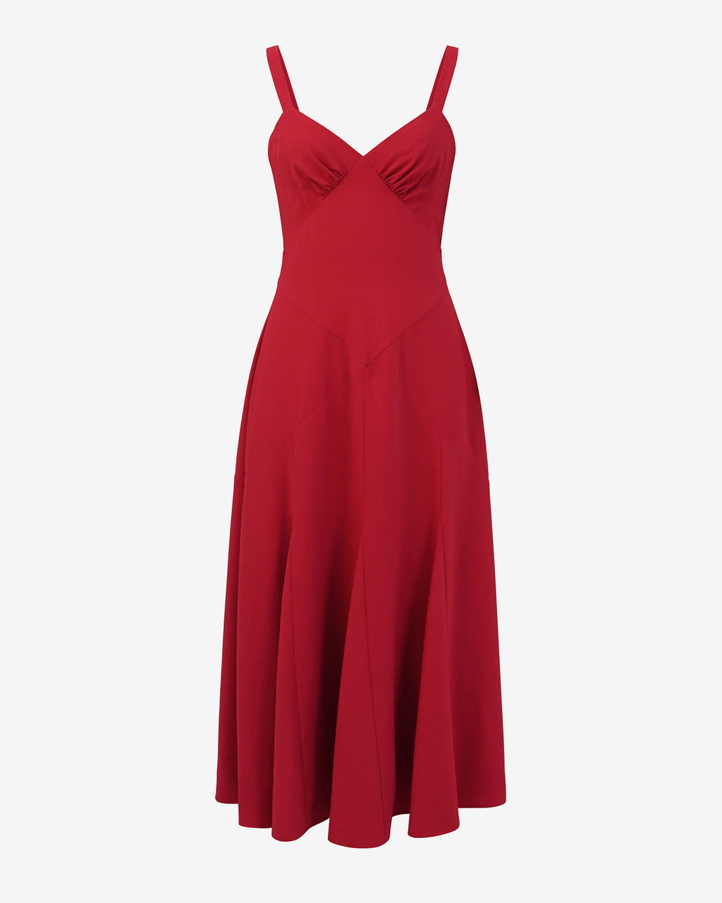 Maria Godet Panel Dress in crimson — product-only view
