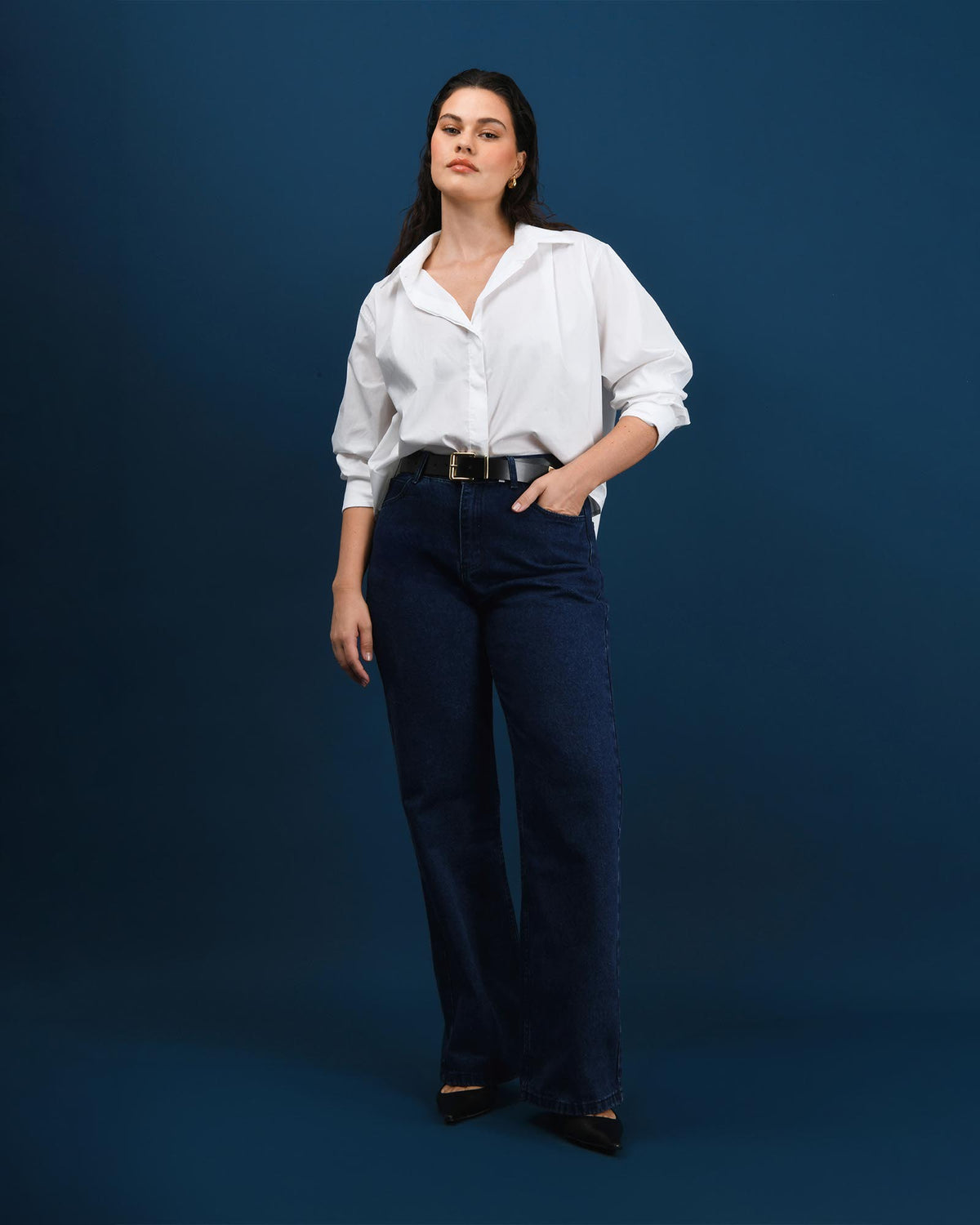 Merith Bootcut Jeans in indigo — full-length view 2