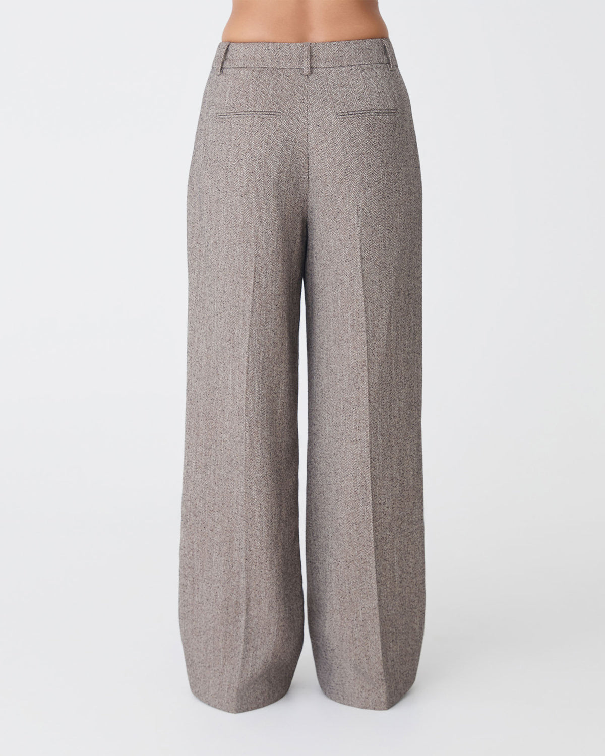 Nevada Herringbone Pants in vintage brown — back view