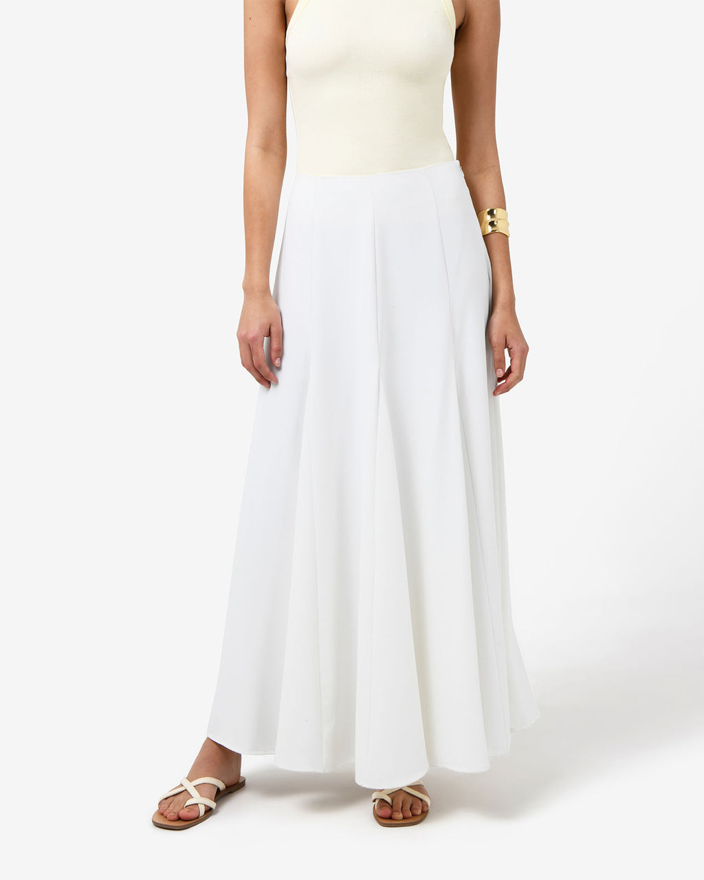 Carissa Godet Skirt in white — close-up view 2