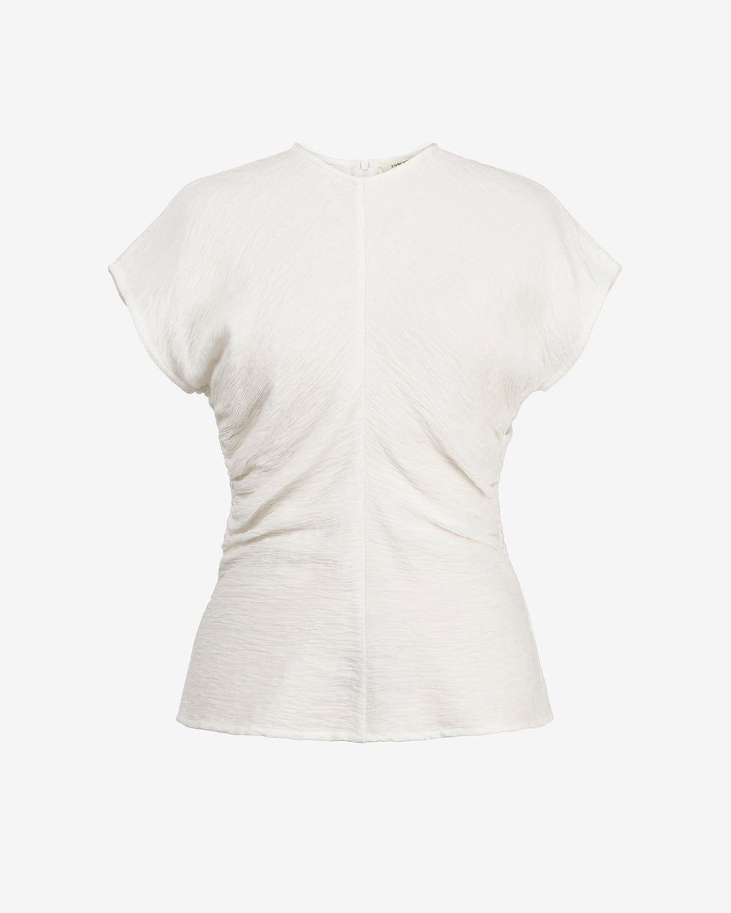 Pricilla Draped Top in ivory — product-only view