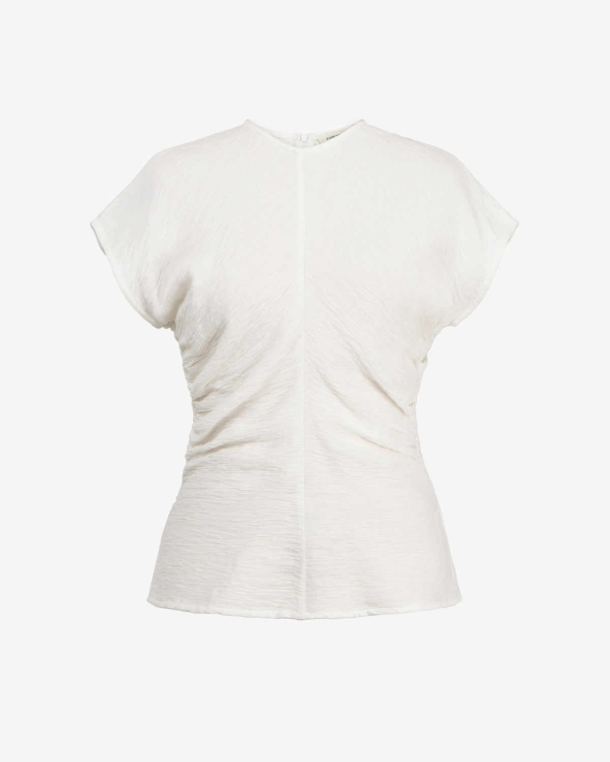 Pricilla Draped Top in ivory — product-only view