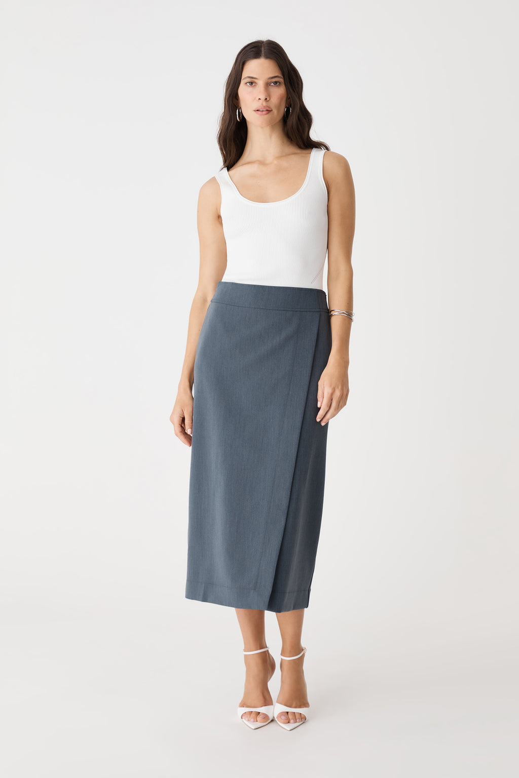 Lydia Faux Wrap Skirt