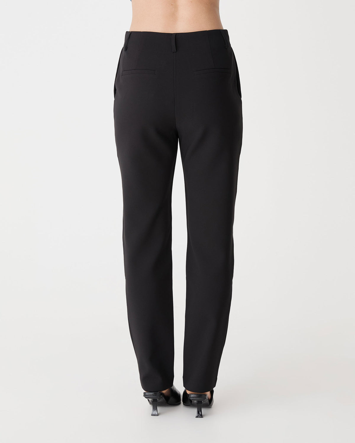 Grace Slim Leg Pants in black — back view