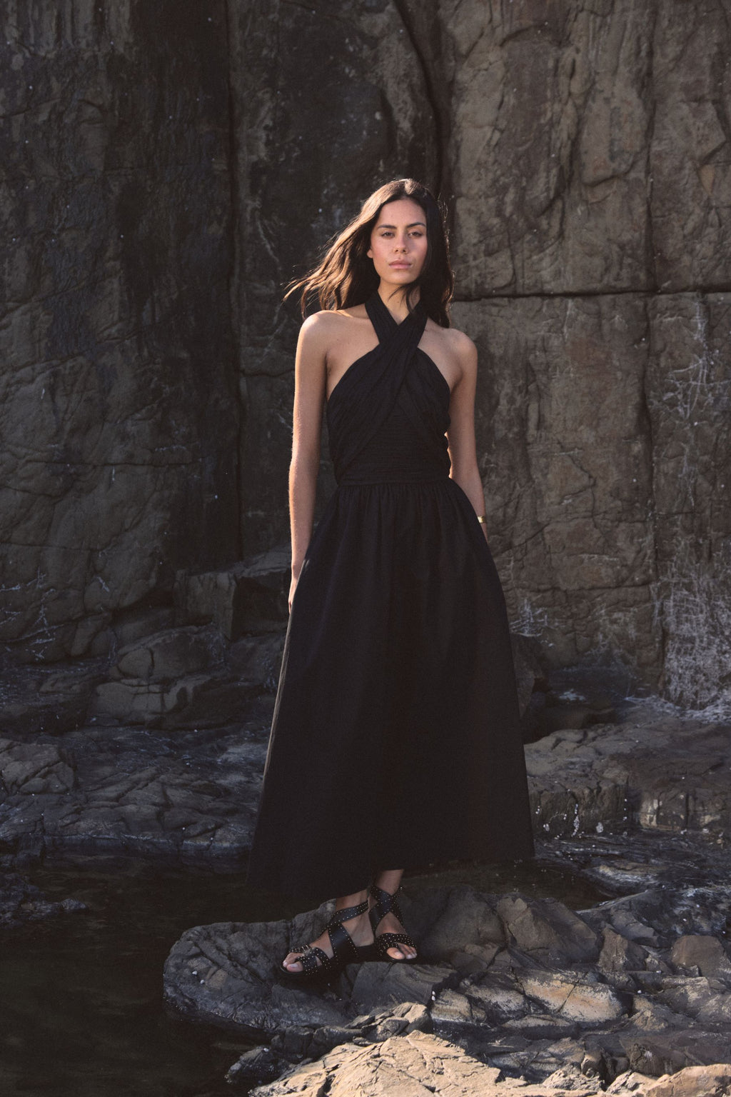 Kayleigh Cotton Halter Dress