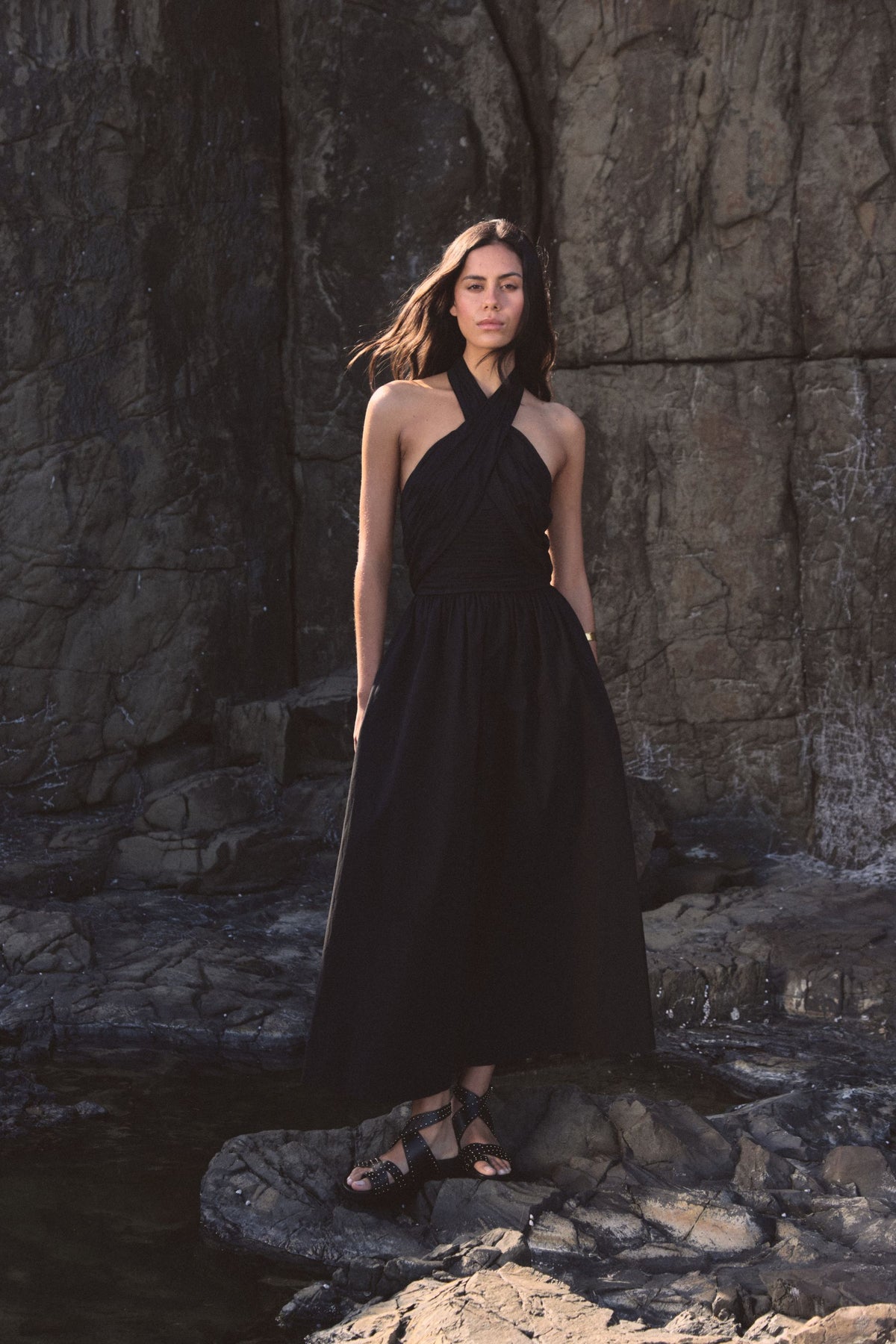 Kayleigh Cotton Halter Dress