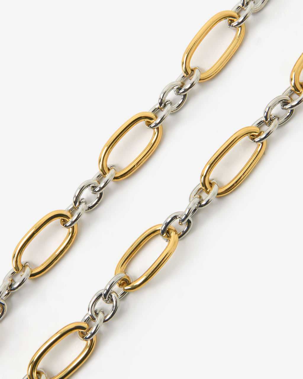 Amara Long Chain Necklace in gold — fabric detail 2